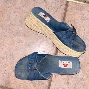 Jean adjustable platform sandles